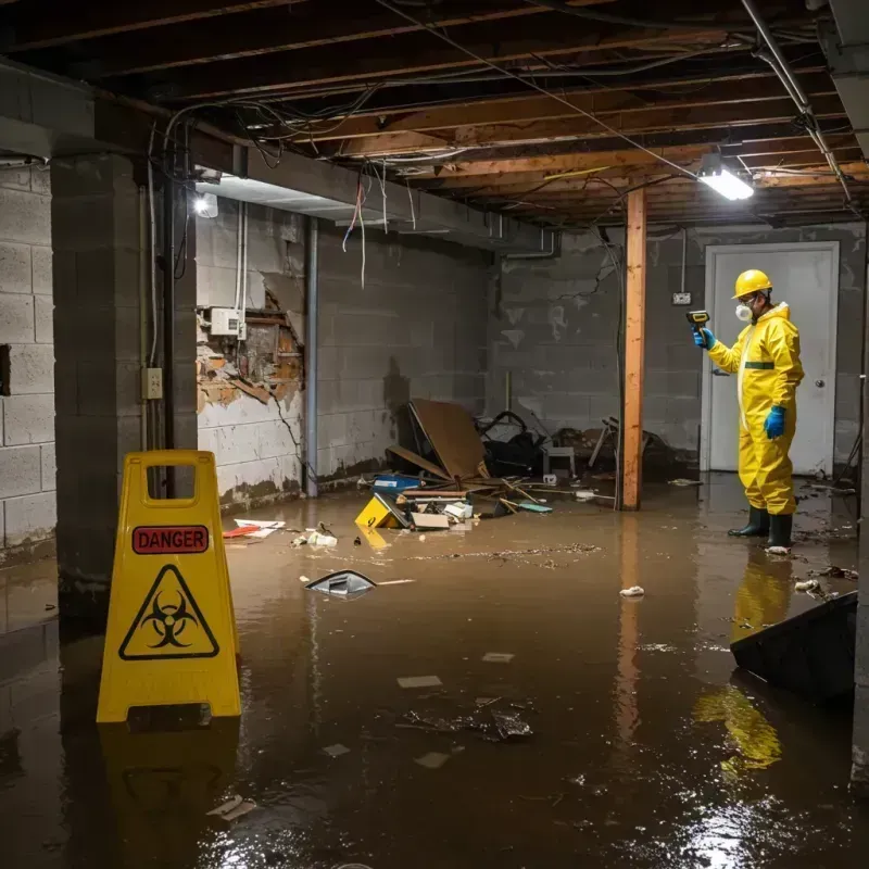 Flooded Basement Electrical Hazard in Claiborne, LA Property